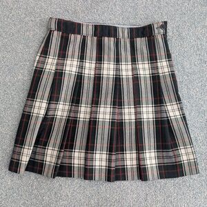 Tommy Hilfiger Girls Size 7 Plaid Box Pleat Red Green Navy White Uniform Skort